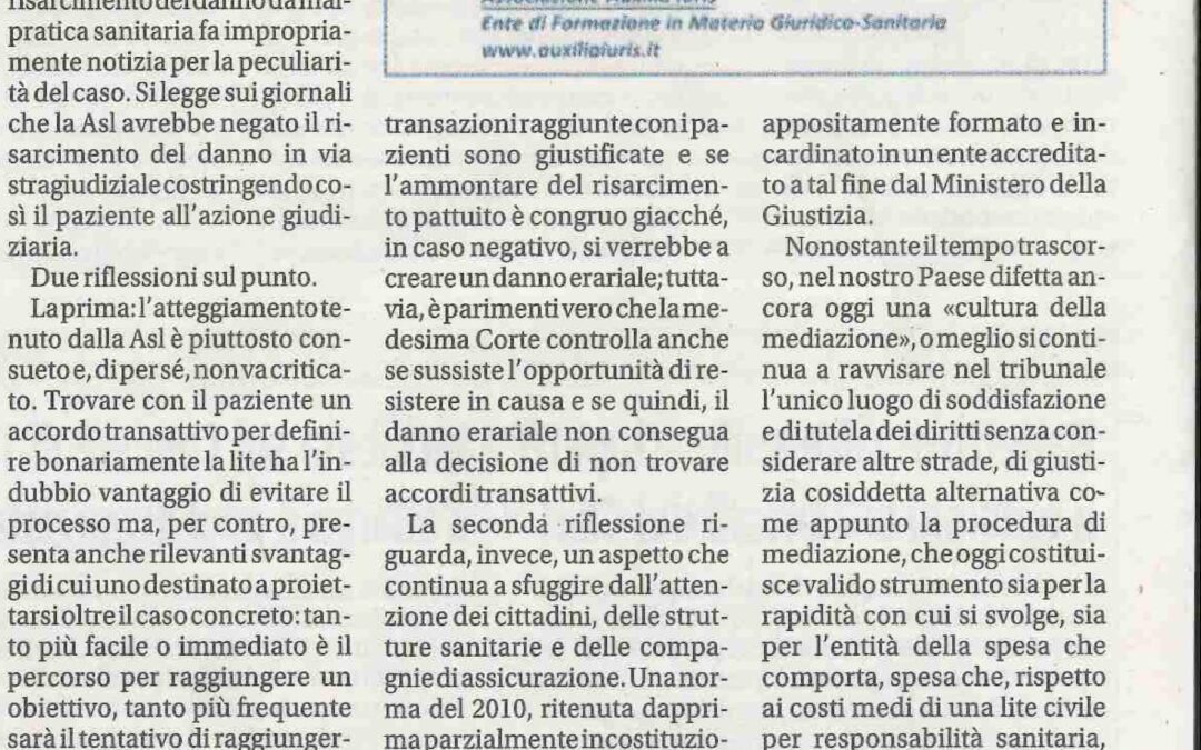 Nel nostro Paese manca ancora oggi una cultura della mediazione – Il Giornale 22.10.2016