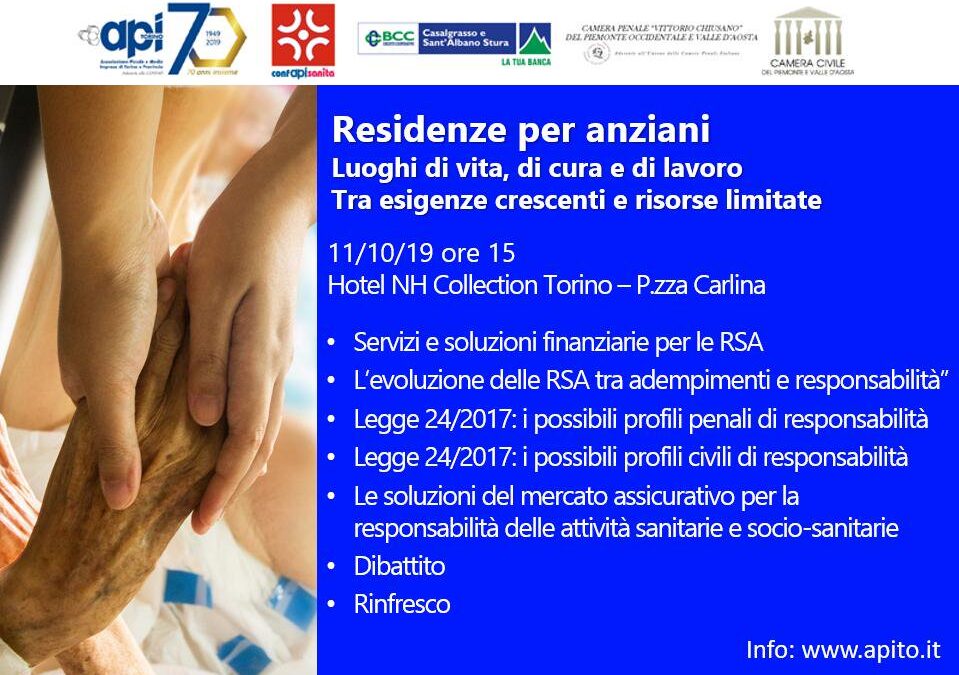 Convegno A.P.I. sulle “Residenze per anziani”